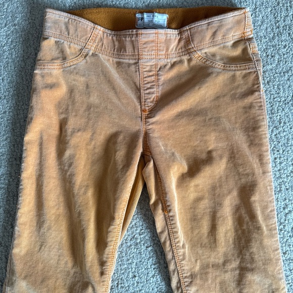 Free People Corduroy Flare Pants Vibrant Orange Pull On Retro Boot | Women's 27 - Picture 2 of 10